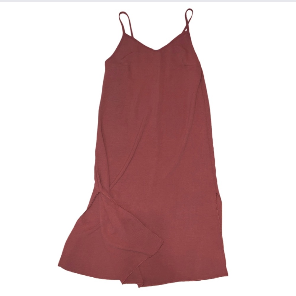 Rust Casual Midi Dress